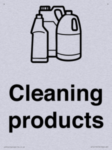 Dementia Cleaning products sign